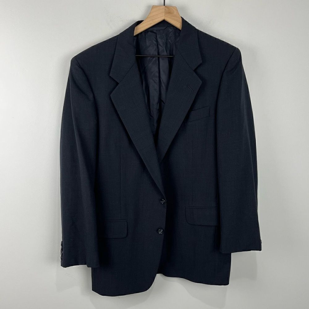 Men’s Hickey Freeman 100% Pure Wool Navy Suit Jacket